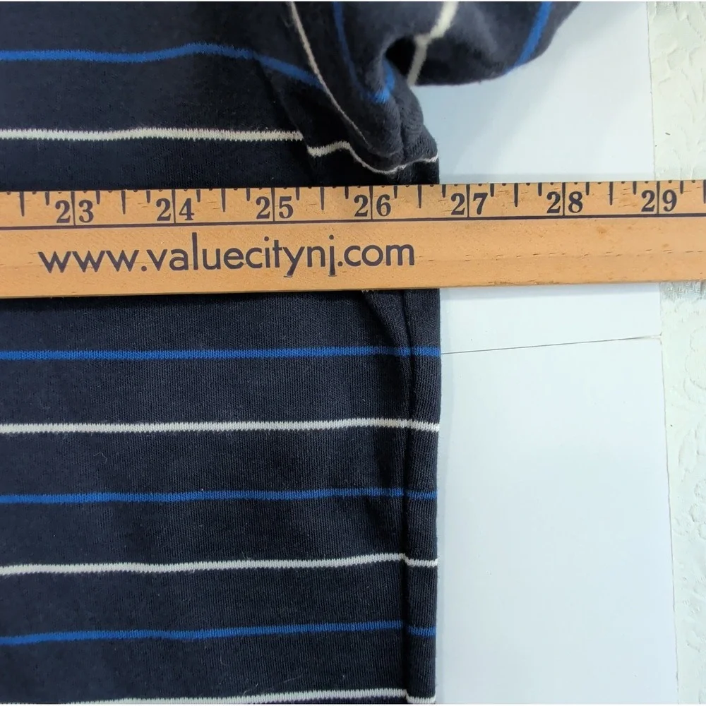 Vintage Ralph Lauren Polo Shirt Mens 2XL Navy Blue Striped Cotton Preppy XXL